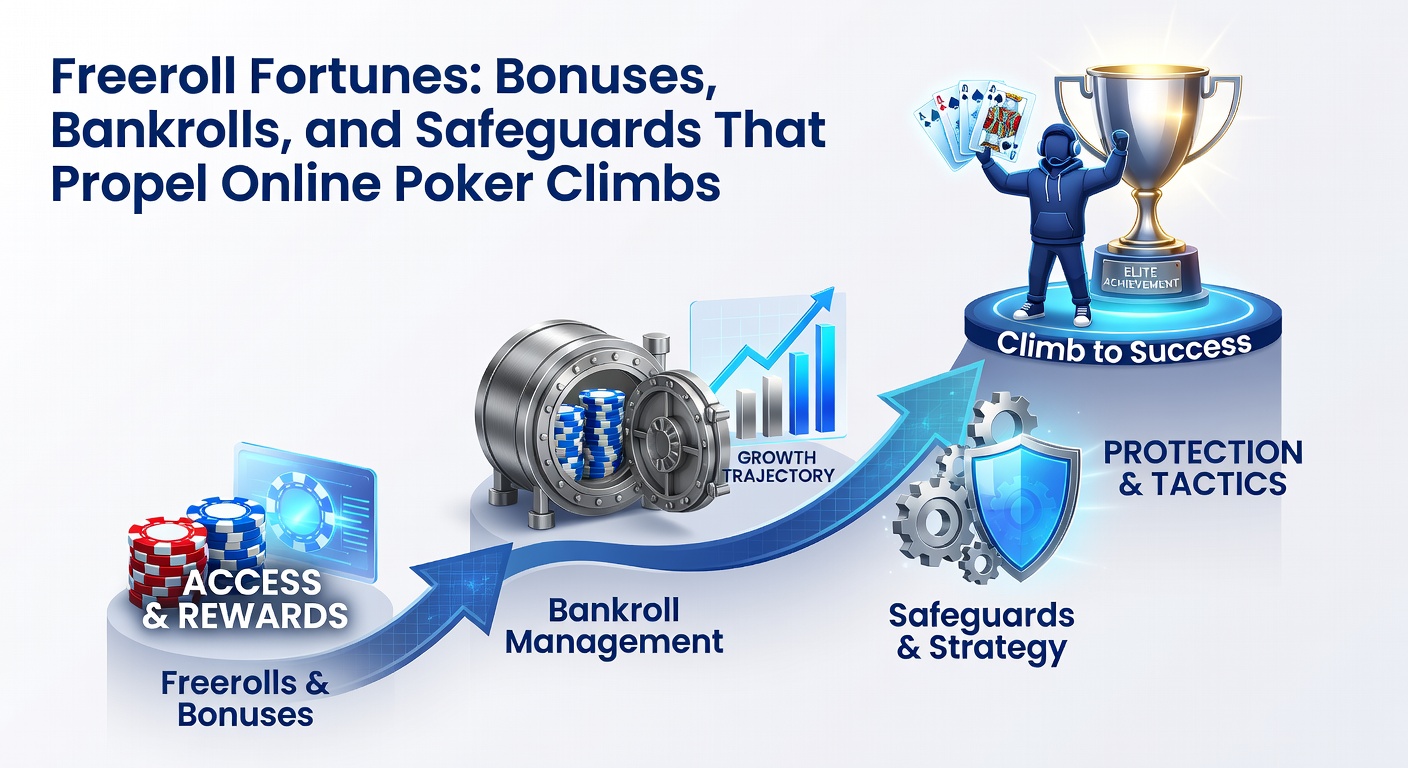 Chart illustrating exponential bankroll growth curves from consistent freeroll cashes over six months