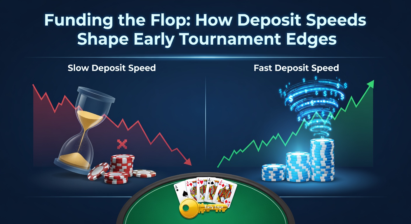 Graph showing deposit processing times across major poker platforms, highlighting instant versus delayed methods